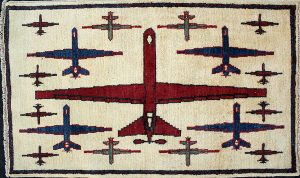 Red Reaper Drone War Rug