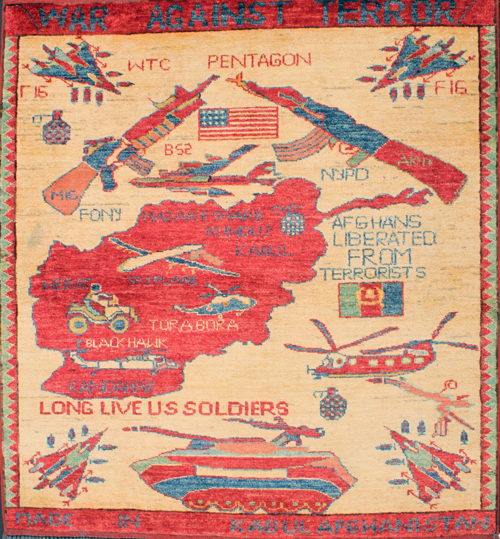 For sale: Afghan War Rug or Conflict Carpet