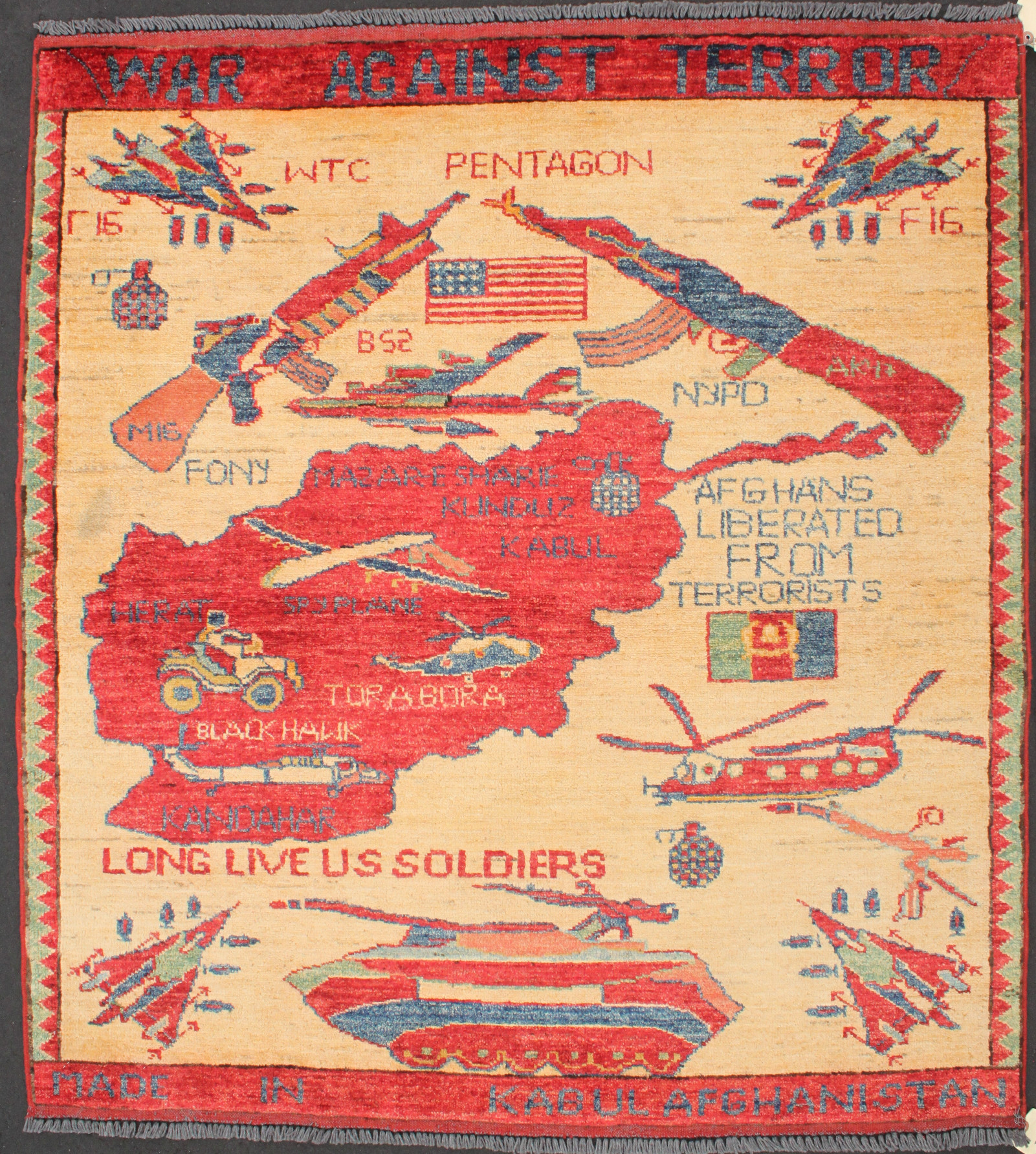 For sale: Afghan War Rug or Conflict Carpet