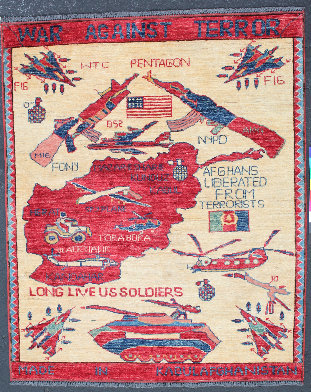 For sale: Afghan War Rug or Conflict Carpet