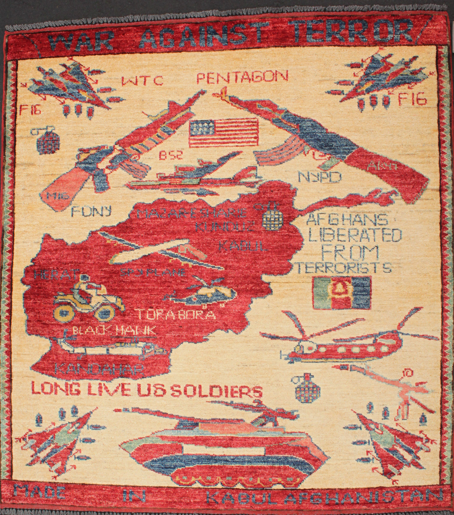 For sale: Afghan War Rug or Conflict Carpet