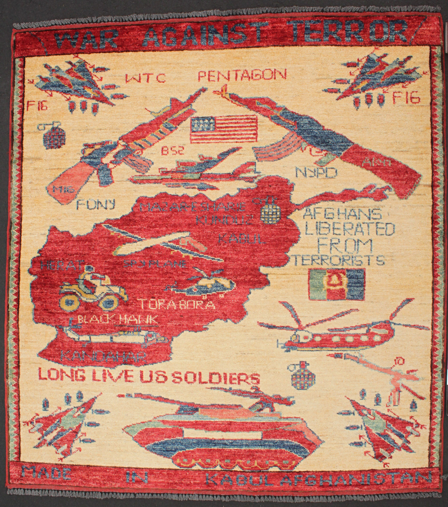 For sale: Afghan War Rug or Conflict Carpet