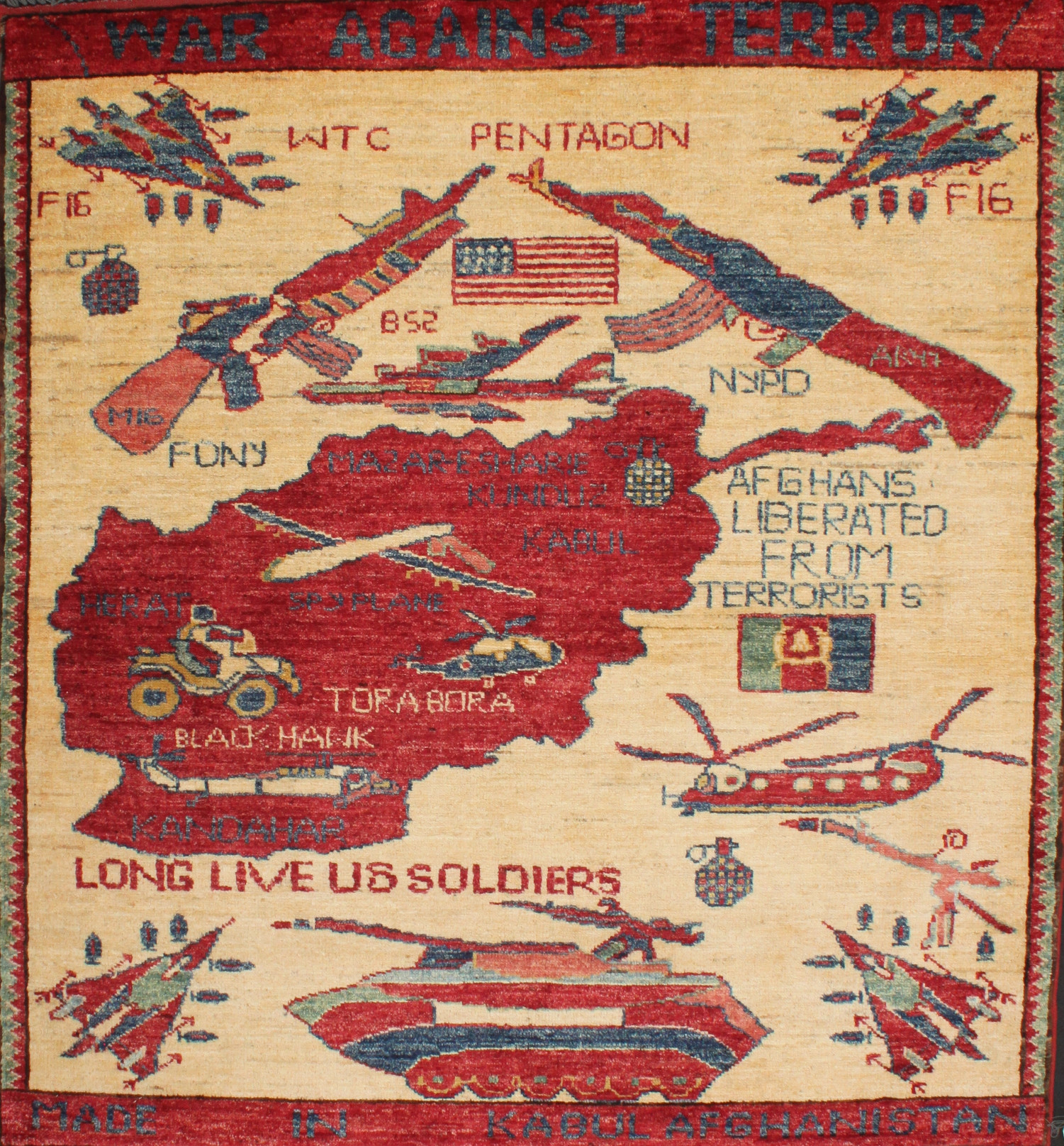 For sale: Afghan War Rug or Conflict Carpet