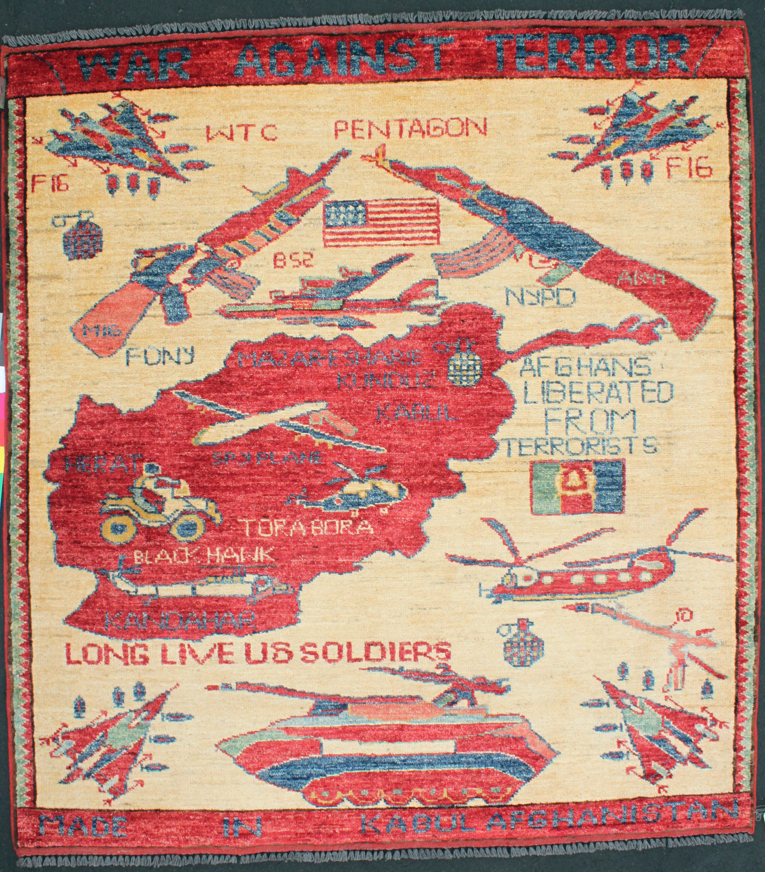 For sale: Afghan War Rug or Conflict Carpet