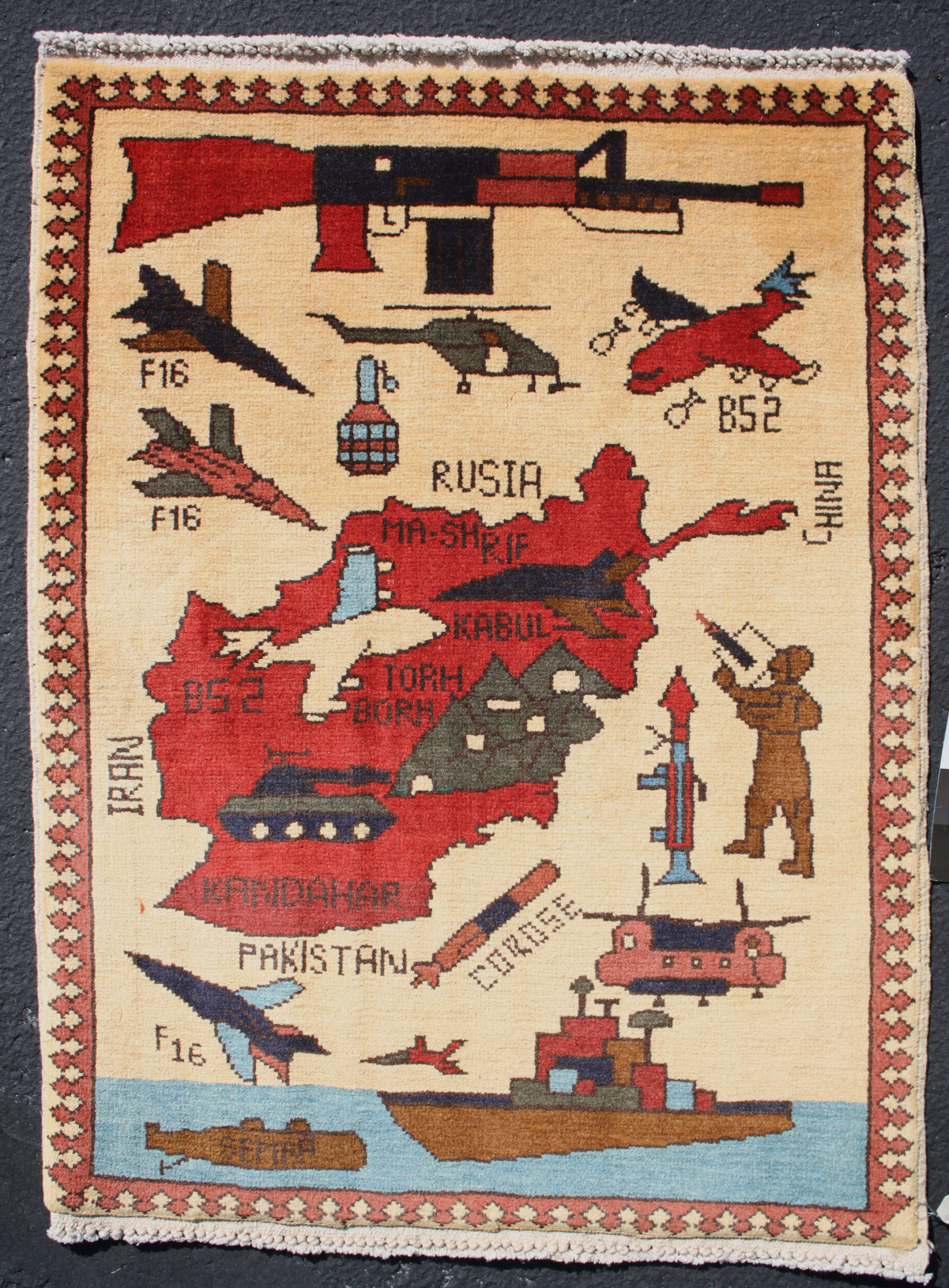 For sale: Afghan War Rug or Conflict Carpet