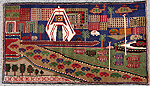Clock Tower with Helicopters 2 War Rug