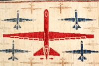 Red White and Blue Drone Rug (first example) -First Batch