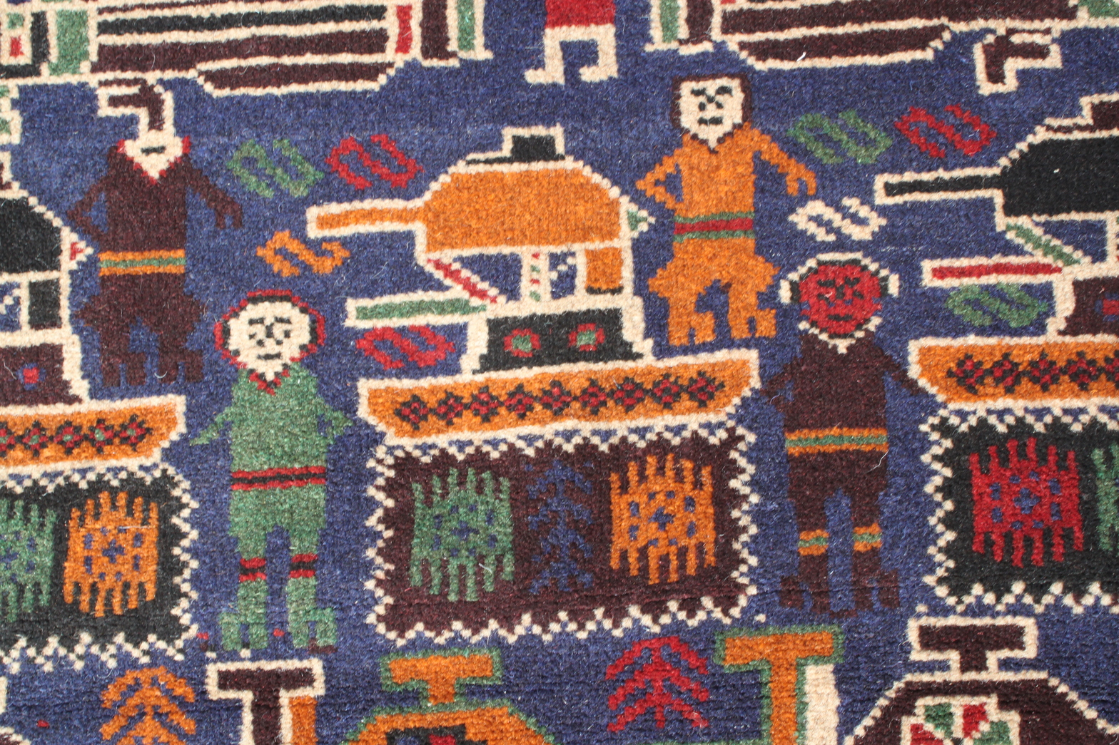 180's War Rug with Russian Soldiers