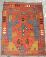 Small Red War Rug #615