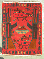 small red war rug