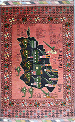 Early Map Rug with Refugees